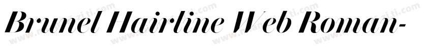 Brunel Hairline Web Roman字体转换